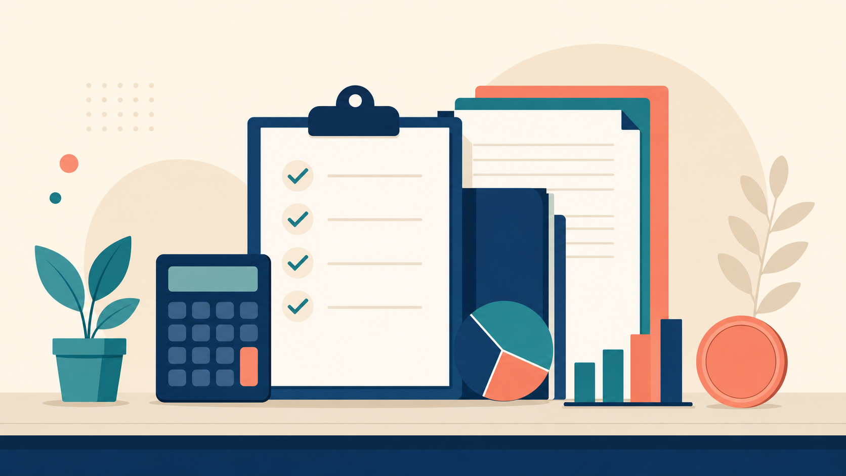 Flat illustration tile for GST, BAS & Bookkeeping: Financial Compliance for Early-Stage Australian Startups