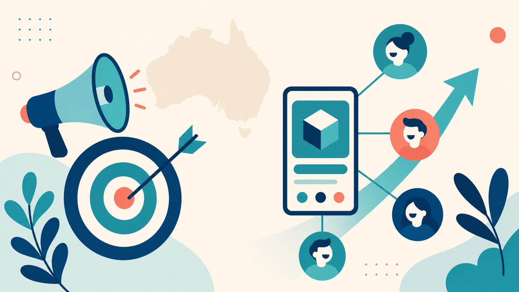 Flat illustration tile for Go-to-Market for Australian Startups: Finding Your First 100 Customers