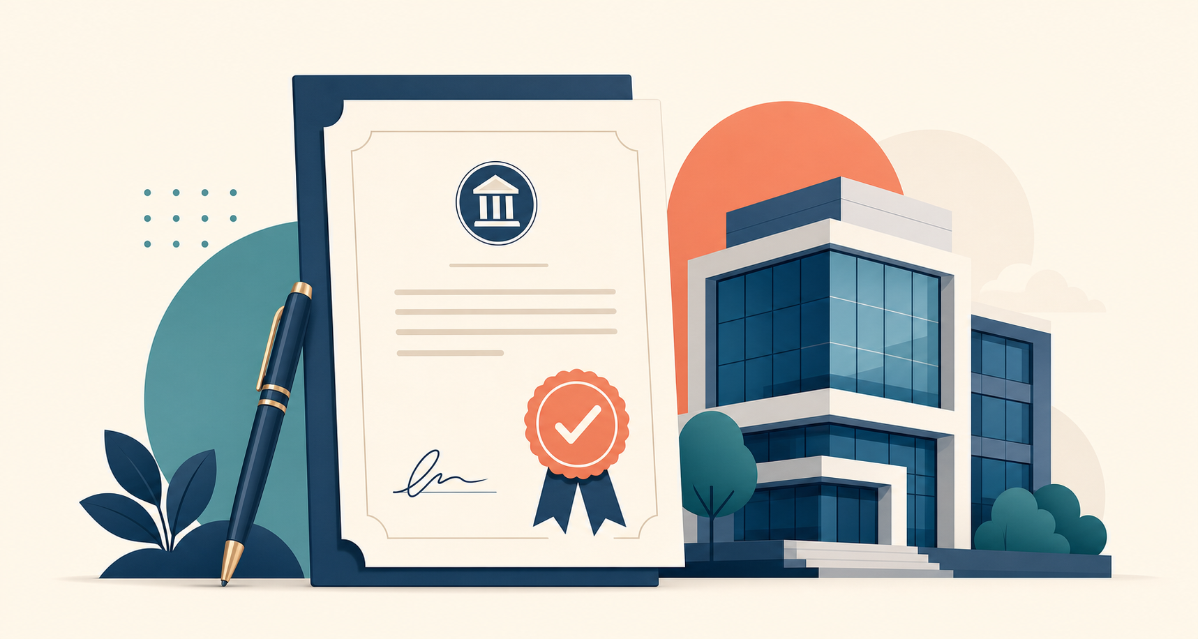 Flat illustration tile for Complete Guide to Australian Business Registration